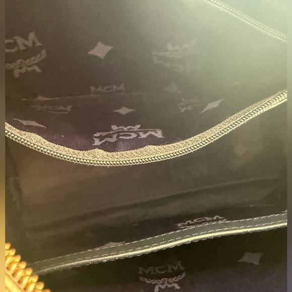 MCM Visetos White & Navy Boston handbag Vintage - Picture 9 of 11